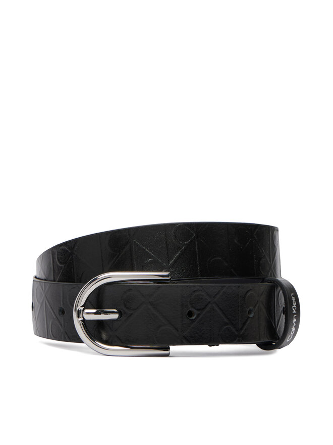 Calvin Klein Damengürtel Calvin Klein Round Buckle Debossed LV04F7143G Schwarz