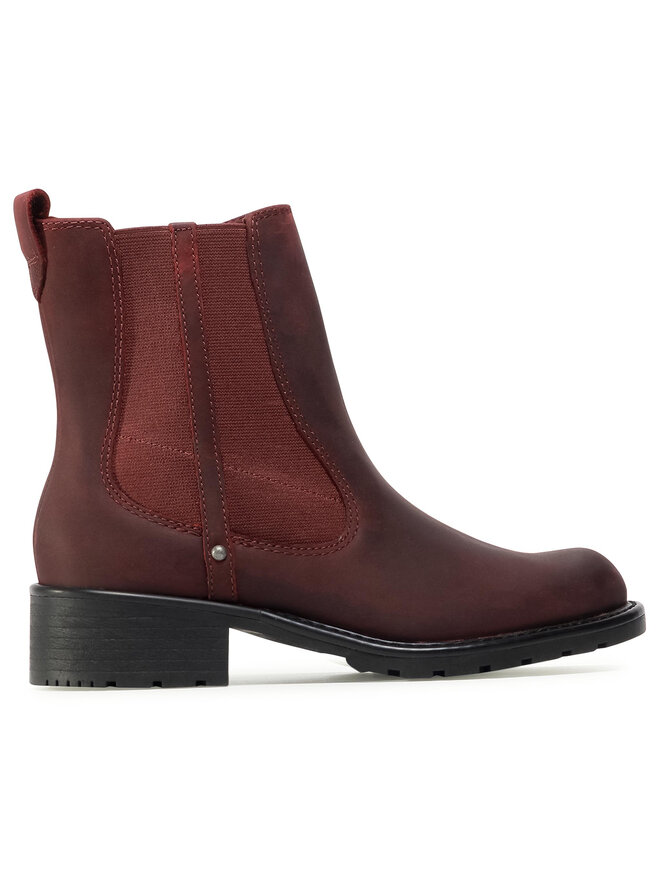 Botines Chelsea Clarks Orinoco Club 261513164 Guinda burdeos zapatos.es