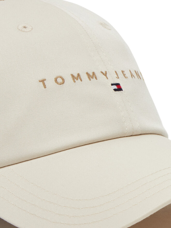 Tommy Jeans Καπέλο Jockey Tommy Jeans Linear Logo Cap AM0AM12958 Μπεζ