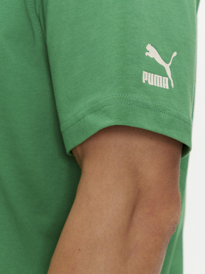 Puma Puma Camiseta For The Fanbase Graphic 624395 Verde Relaxed Fit