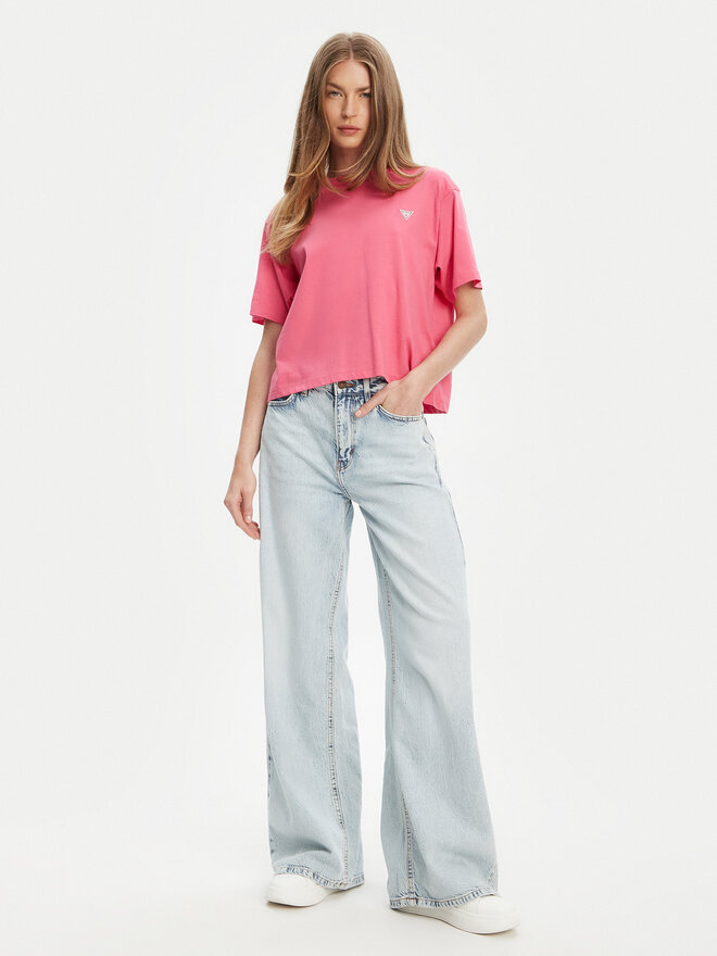 Guess Jeans Guess Jeans Camiseta W4YI05 K8HM0 Rosa Boxy Fit