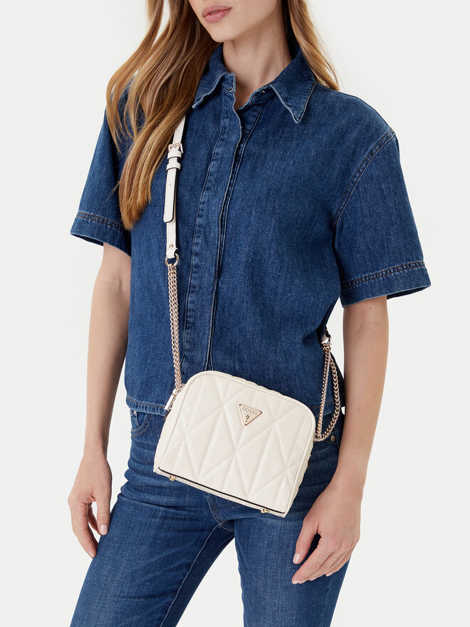 Guess Ročna torba Guess Aldina HWGG96 63140 Bela