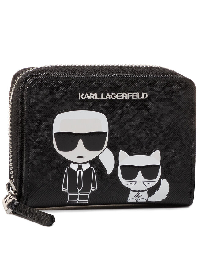 KARL LAGERFELD Kis női pénztárca KARL LAGERFELD 201W3202 Fekete