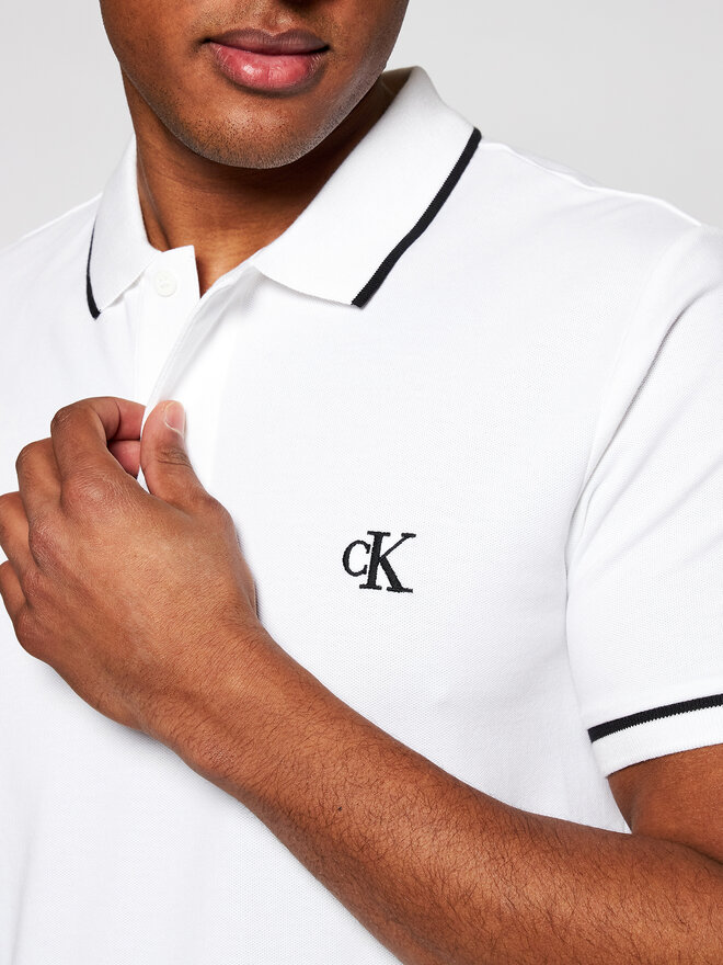 Calvin Klein Jeans Calvin Klein Jeans Поло J30J315603 Білий Slim Fit