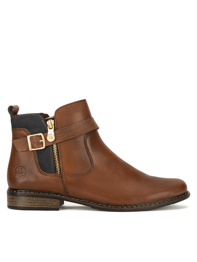 Rieker Polokozačky Rieker Z4959-22 Hnědá