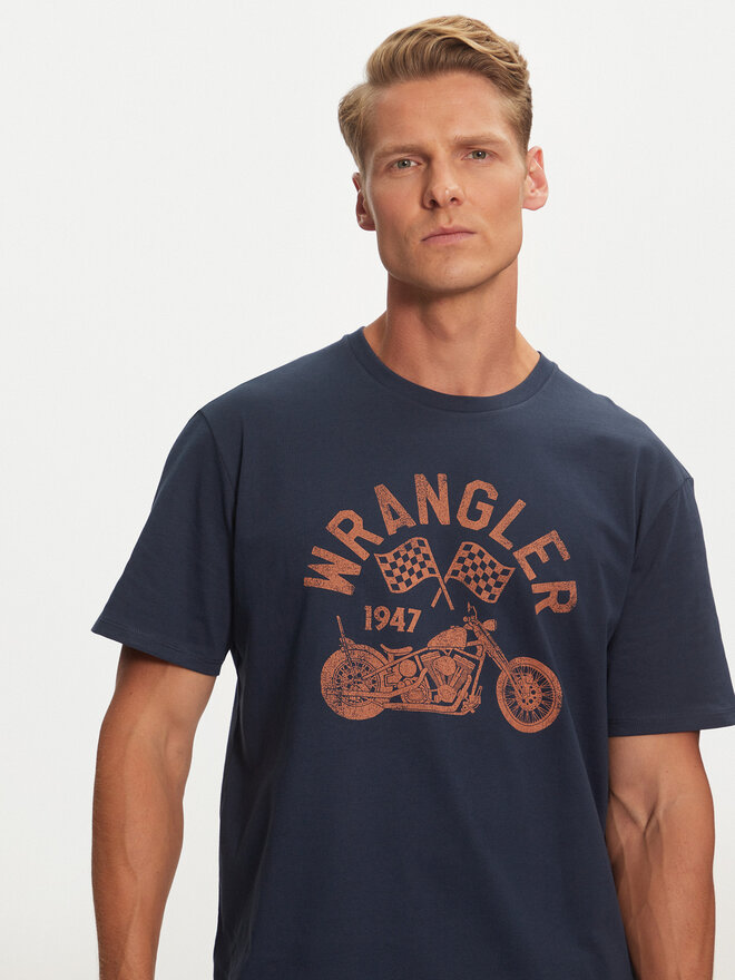 Wrangler Wrangler Póló Americana 112357436 Sötétkék Regular Fit