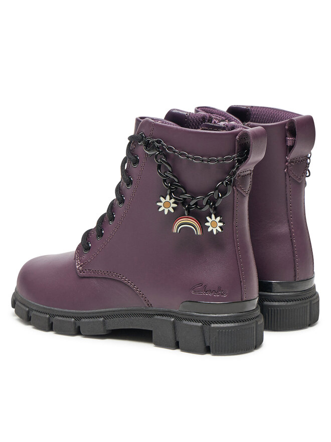 Clarks Μπότες Clarks Evyn Charm O. 26179029 Μωβ