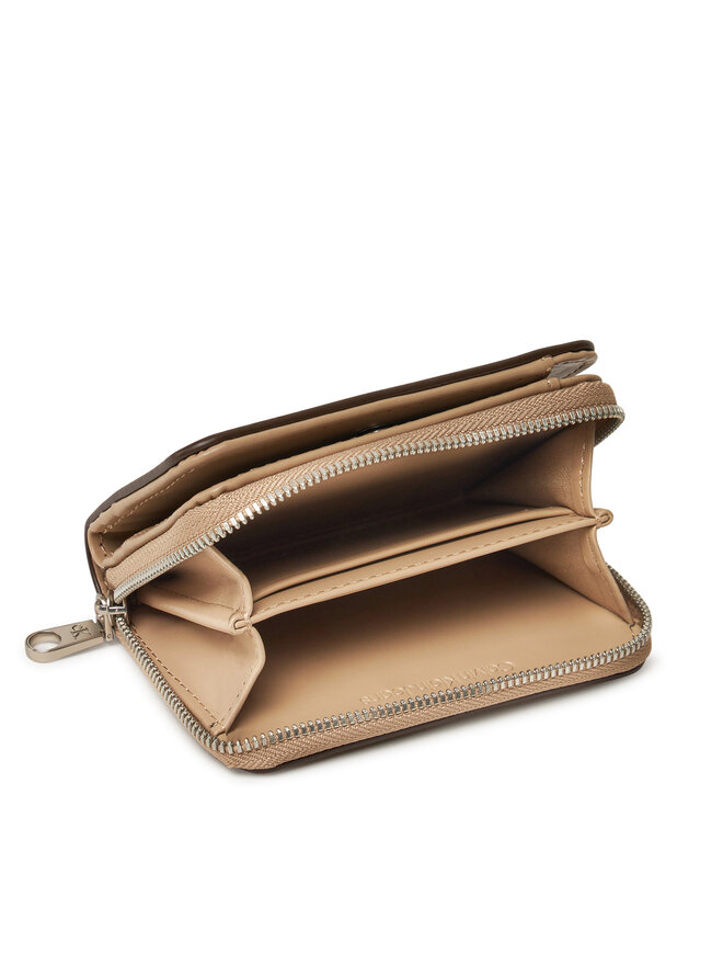 Calvin Klein Jeans Μικρό Πορτοφόλι Γυναικείο Calvin Klein Jeans Sculpted Med Zip Around Wallet LV04K1004G Μπεζ