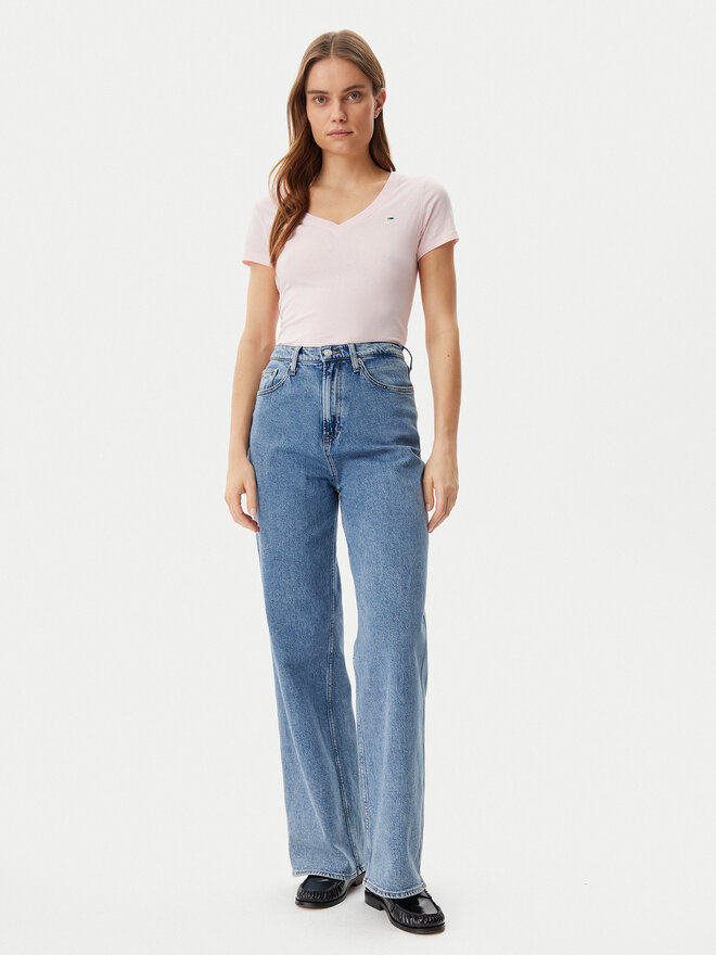 Tommy Jeans Tommy Jeans Póló DW0DW20458 Rózsaszín Slim Fit