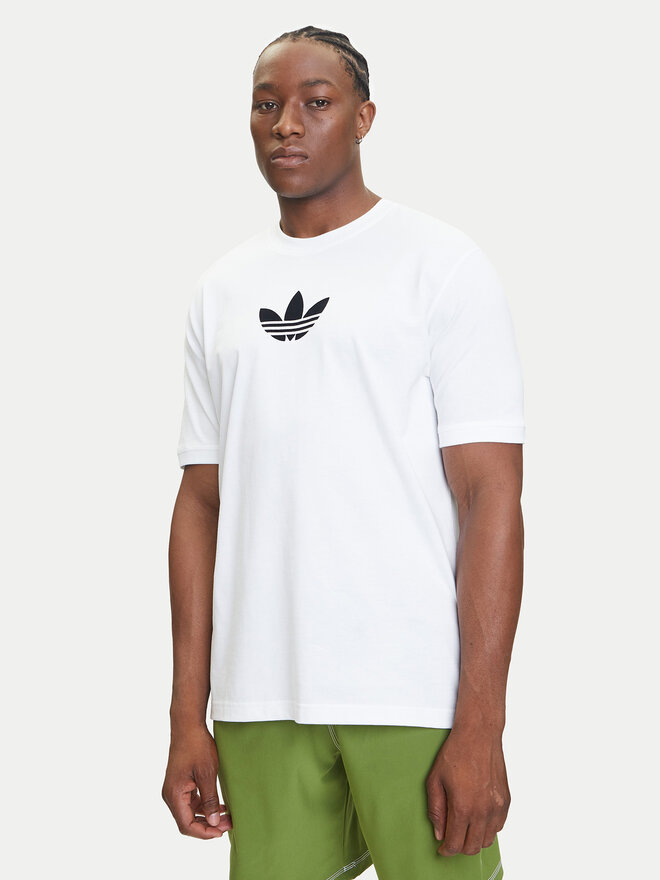 adidas adidas Marškinėliai adicolor 2000s Cali JX1515 Balta Loose Fit