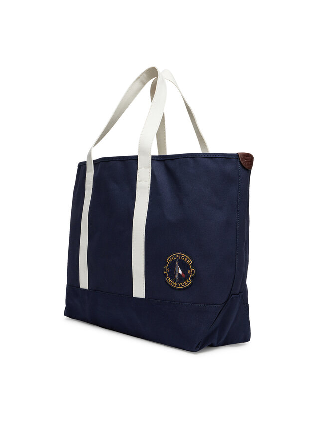 Tommy Hilfiger Handtasche Tommy Hilfiger Th Summer Tote AM0AM13557 Dunkelblau