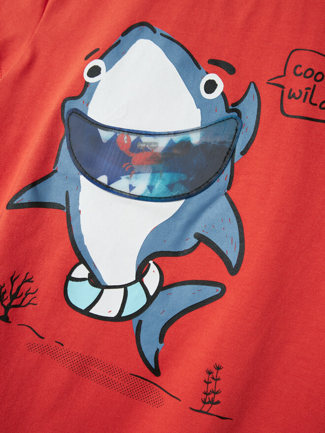 NAME IT NAME IT T-shirt Fish 13241295 Crvena Regular Fit