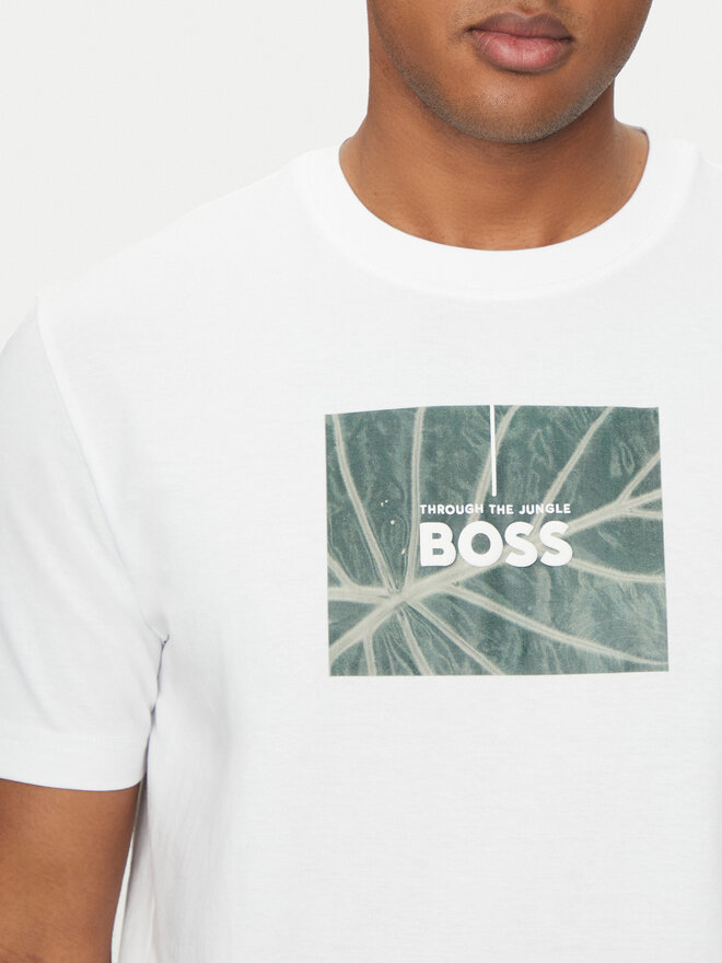 BOSS BOSS Camiseta Injungle 50535112 Blanco Regular Fit