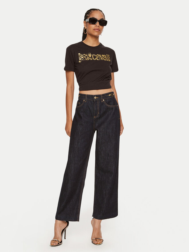 Just Cavalli Just Cavalli Póló 77PAHT03 Fekete Slim Fit