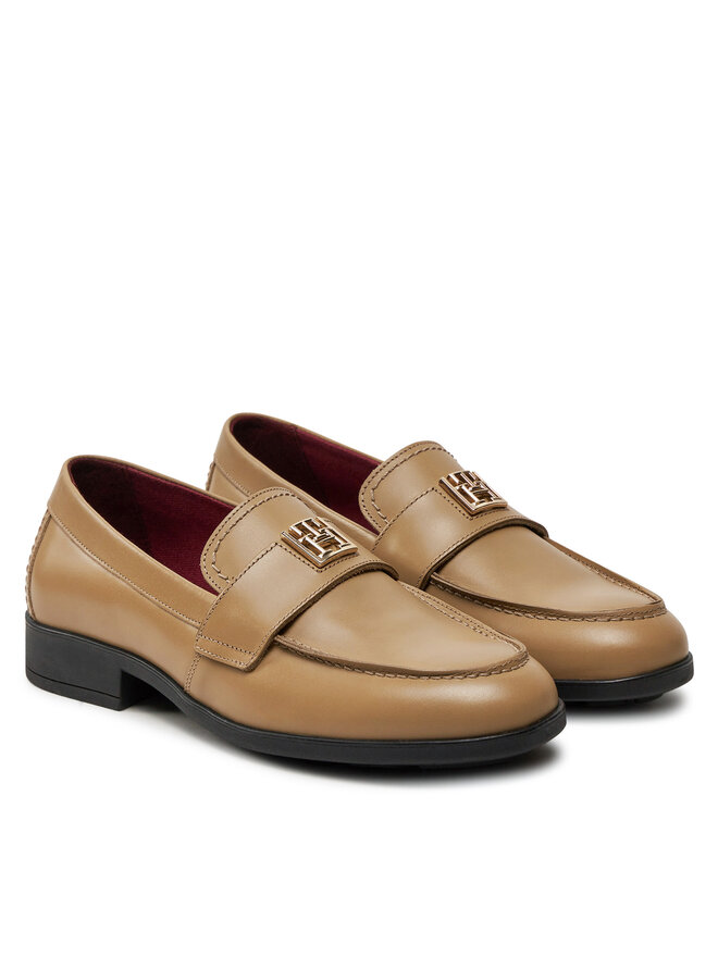 Tommy Hilfiger Сліпери Tommy Hilfiger Th Leather Classic Loafer FW0FW07961 Хакі