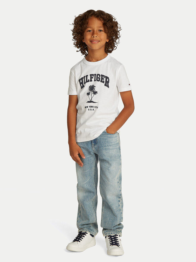 Tommy Hilfiger Tommy Hilfiger Marškinėliai Palm Print KB0KB09649 D Balta Regular Fit