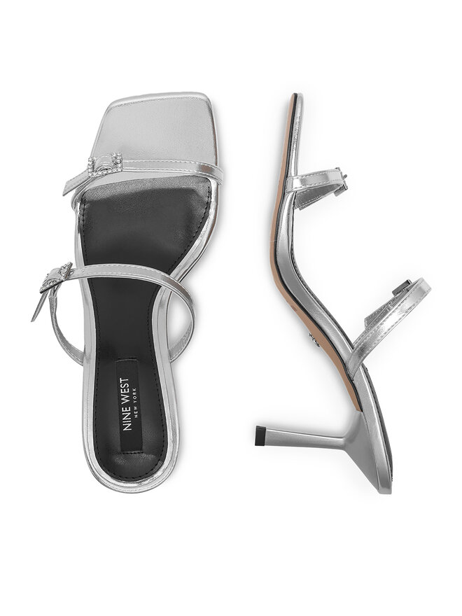 Nine West Klapki Nine West ZL23005-1CC Srebrny