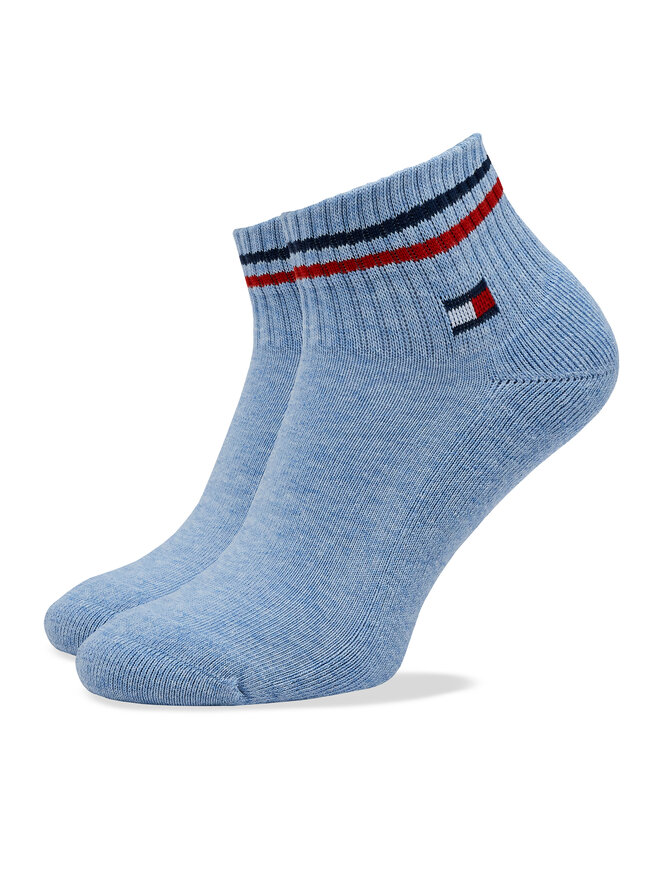 Tommy Hilfiger Комплект 2 чифта къси чорапи унисекс Tommy Hilfiger 701228177 Син