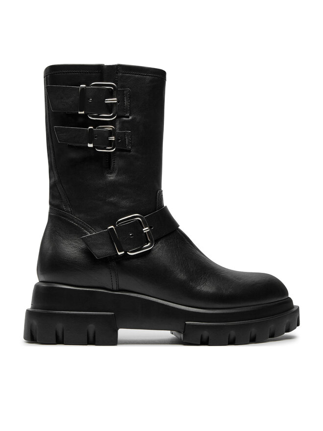 AGL Ботильйони AGL Chunky Biker D756589PGKD0711013 Чорний