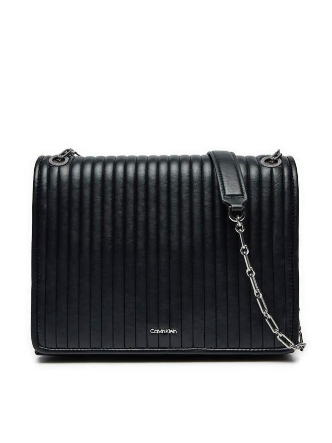 Calvin Klein Ročna torba Calvin Klein Mini Line Quilt Shoulder Bag K60K613080 Črna