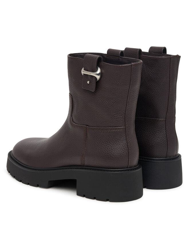 Calvin Klein Stiefeletten Calvin Klein Chunky Ankle Boot Lth Hdw HW0HW03202 Dunkelbraun
