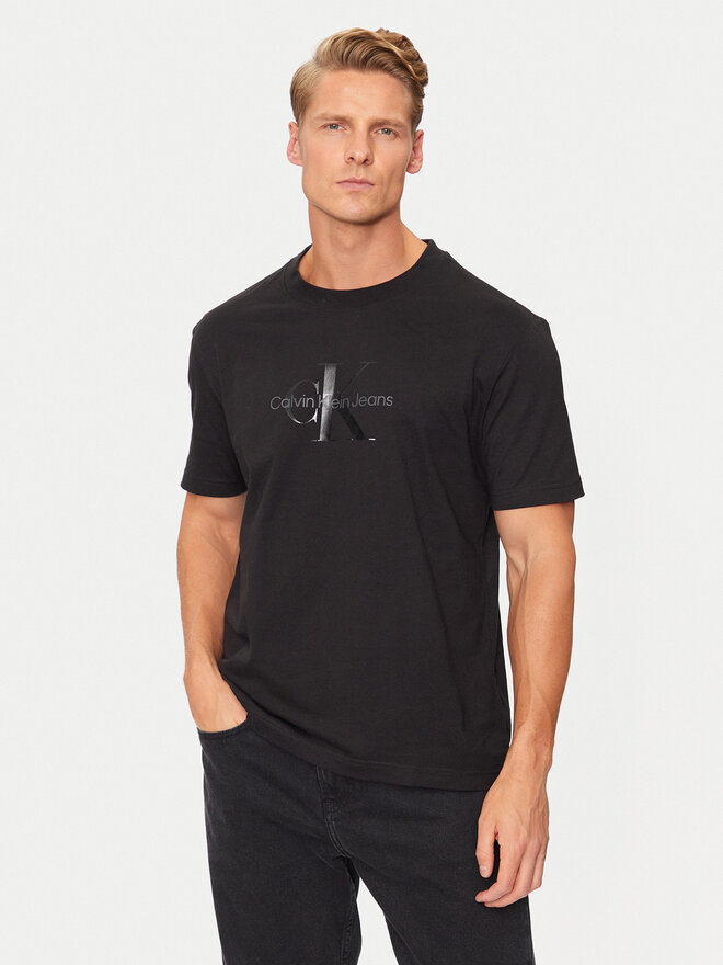 Calvin Klein Jeans Calvin Klein Jeans Marškinėliai Shiny Monologo J30J327109 Juoda Regular Fit