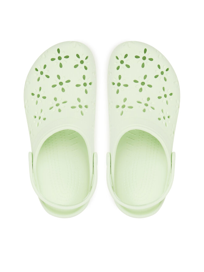 Crocs Iešļūcenes Crocs Classic Floral Cut-Out Clog 210927 Zaļš