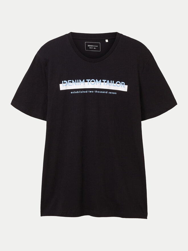 Tom Tailor Denim Tom Tailor Denim Camiseta 1037653 Negro Basic Fit