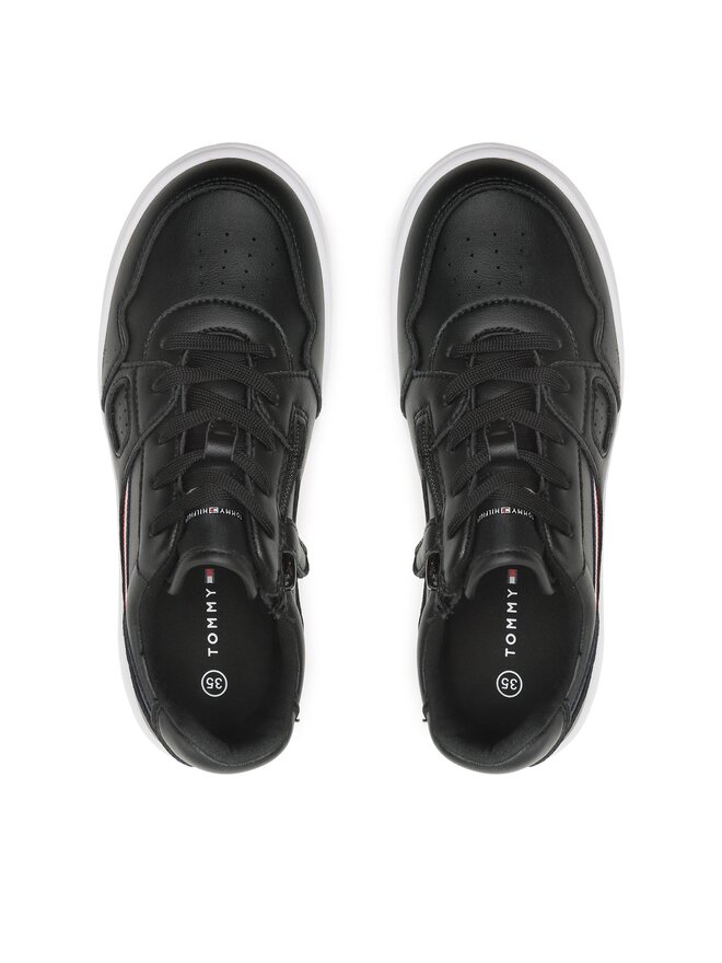 Tommy Hilfiger Снікерcи Tommy Hilfiger Stripes Low Cut Lace-Up Sneaker T3X9-32848-1355 S Чорний