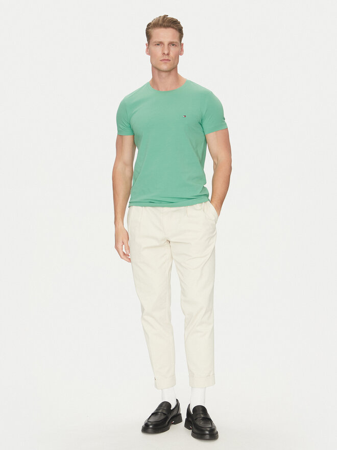 Tommy Hilfiger Tommy Hilfiger Marškinėliai MW0MW10800 Žalia Slim Fit