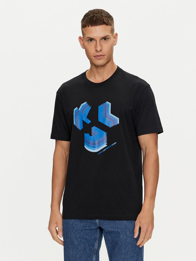 Karl Lagerfeld Jeans Karl Lagerfeld Jeans T-Shirt 241D1708 Schwarz Regular Fit
