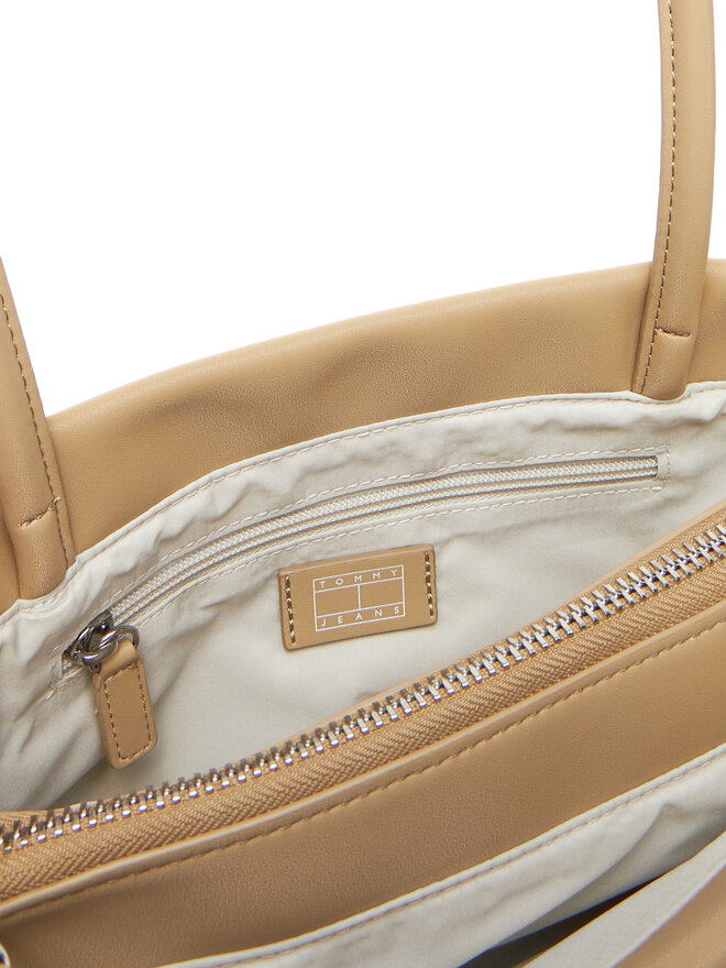 Tommy Jeans Handtasche Tommy Jeans Tjw American Cool Med Tote AW0AW17297 Beige