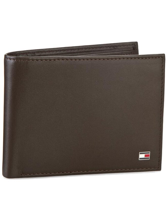 Tommy Hilfiger Nagyméretű férfi pénztárca Tommy Hilfiger Eton Cc Flap And Coin Pocket AM0AM00652/83362 Barna