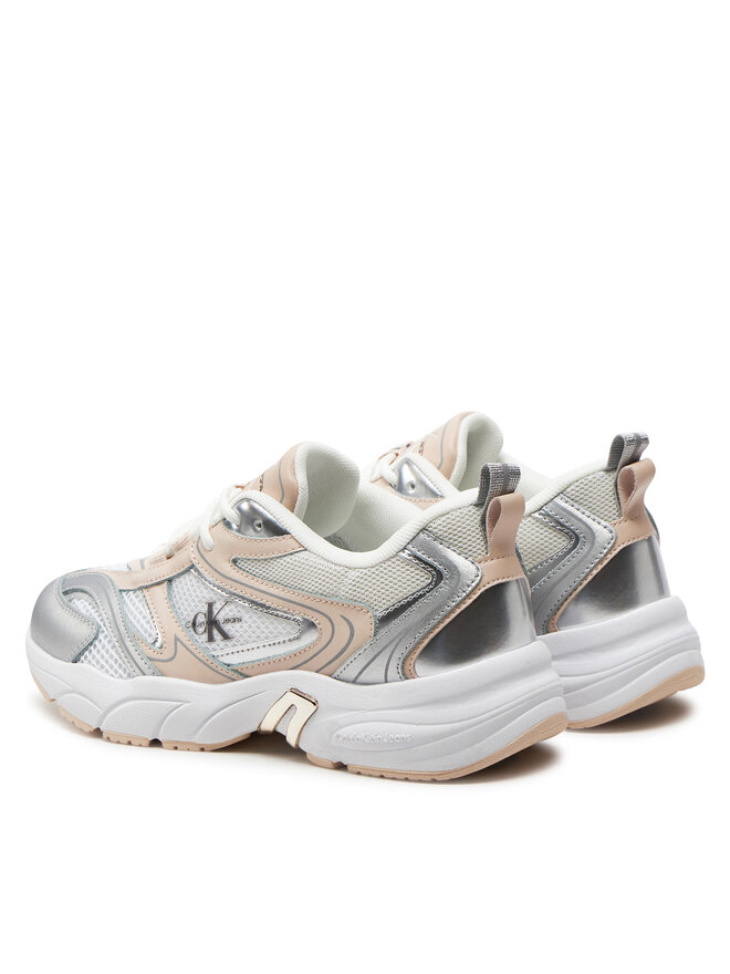 Calvin Klein Jeans Сникърси Calvin Klein Jeans Retro Tennis Low Lace Mh Ml Mr YW0YW01381 Бял