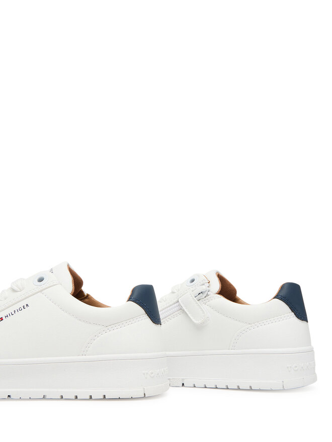 Tommy Hilfiger Snīkeri Tommy Hilfiger Low Cut Lace Up Sneaker T3X9-34091-1355 S Balts