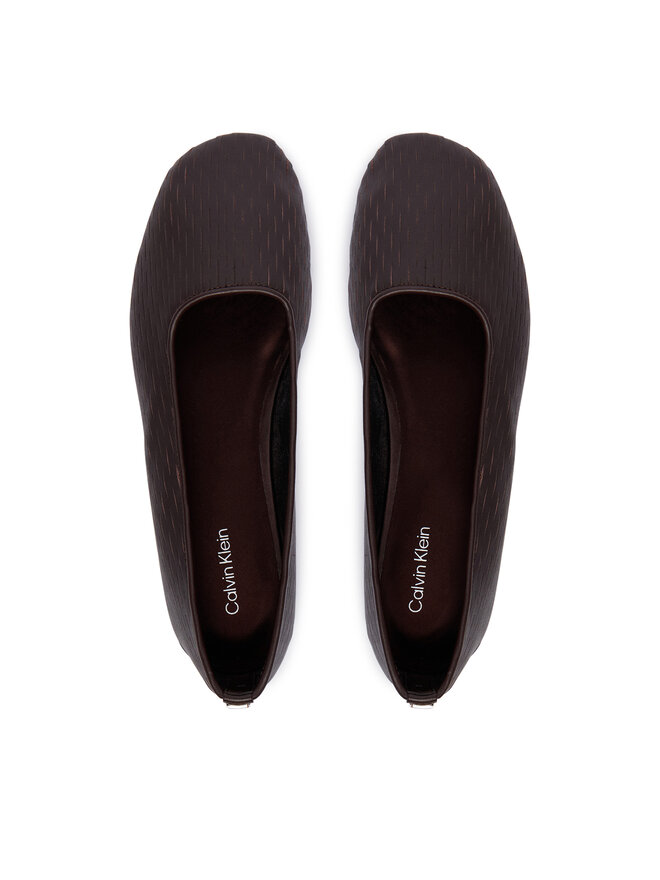 Calvin Klein Ballerinas Calvin Klein Oblique Ballerina Cut Lth HW0HW03033 Dunkelrot