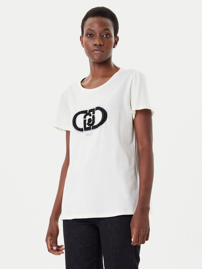 Liu Jo Sport Liu Jo Sport Camiseta TF5280 JS923 Écru Regular Fit