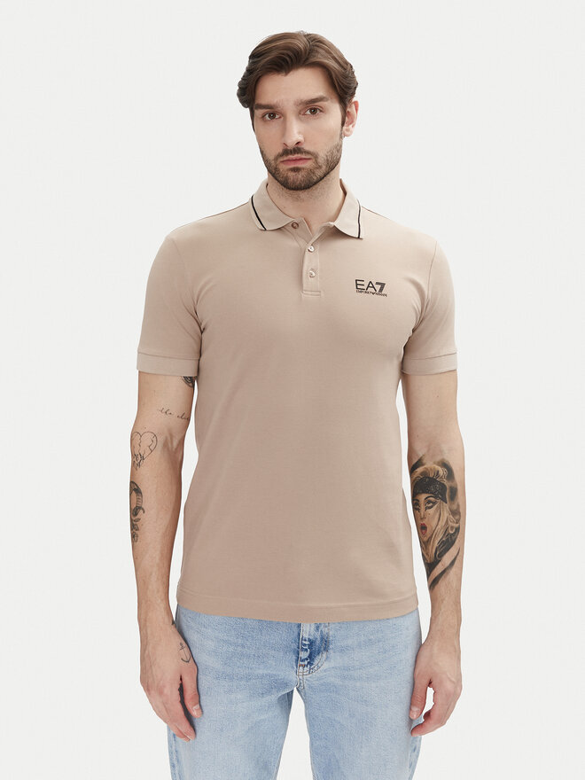 EA7 Emporio Armani EA7 Emporio Armani Poloshirt 8NPF16 PJVUZ U6155 Beige Slim Fit