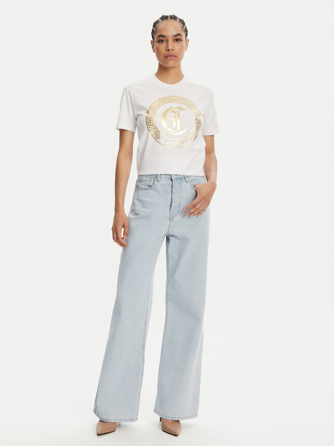 Just Cavalli Just Cavalli Camiseta 78PAHT01 Blanco Regular Fit