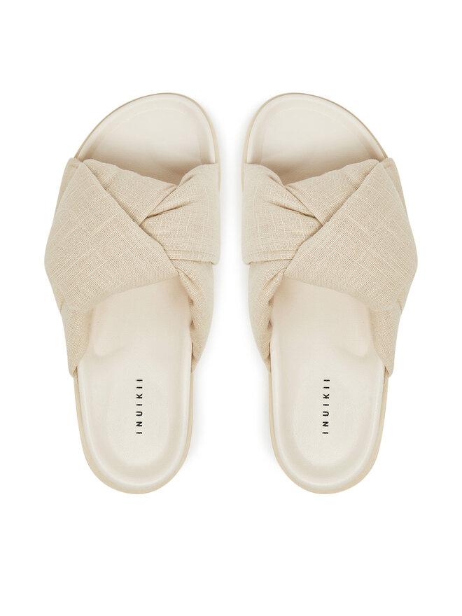 Inuikii Шльопанці Inuikii Oversized Linken Knot-147 1028 Écru