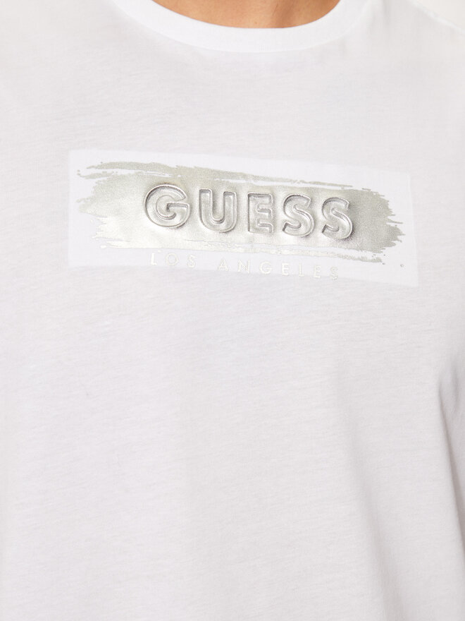 Guess Guess Marškinėliai M4BI61 K9RM1 Balta Slim Fit