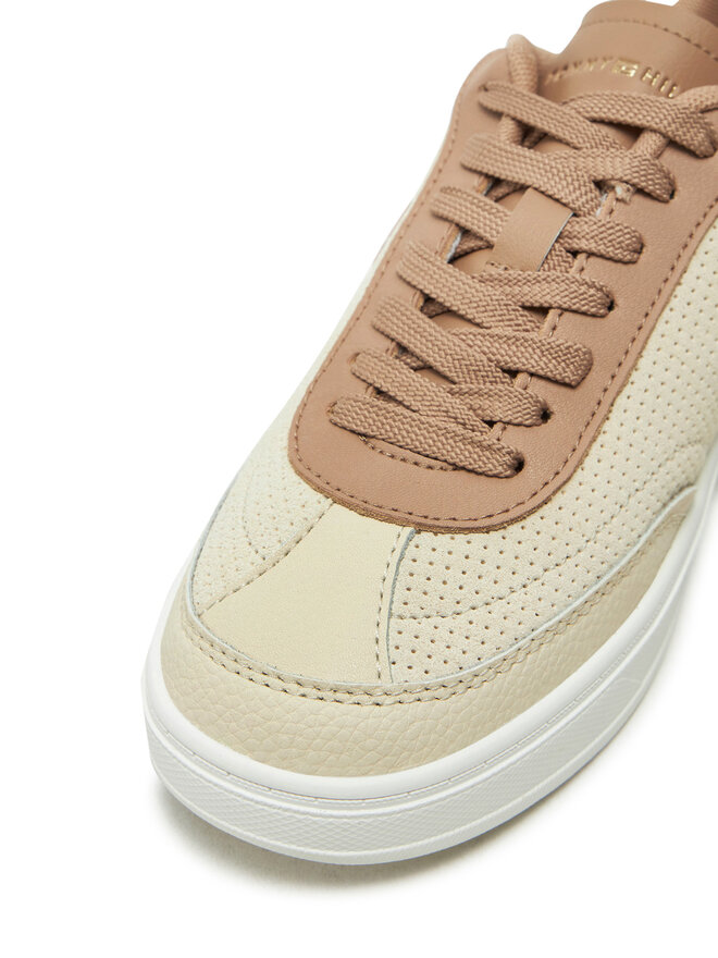 Tommy Hilfiger Αθλητικά Tommy Hilfiger Th Heritage Sneaker Perf FW0FW08380 Μπεζ