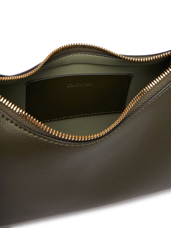 Calvin Klein Handtasche Calvin Klein Foil Logo Small Shoulder Bag LV04F3890G Dunkelgrün