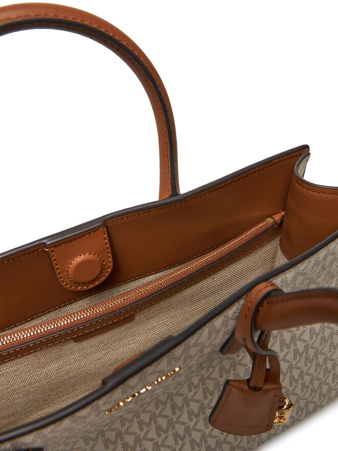 MICHAEL Michael Kors Táska MICHAEL Michael Kors Scarlett Medium Signature Logo Satchel 30F4GETS2B Bézs