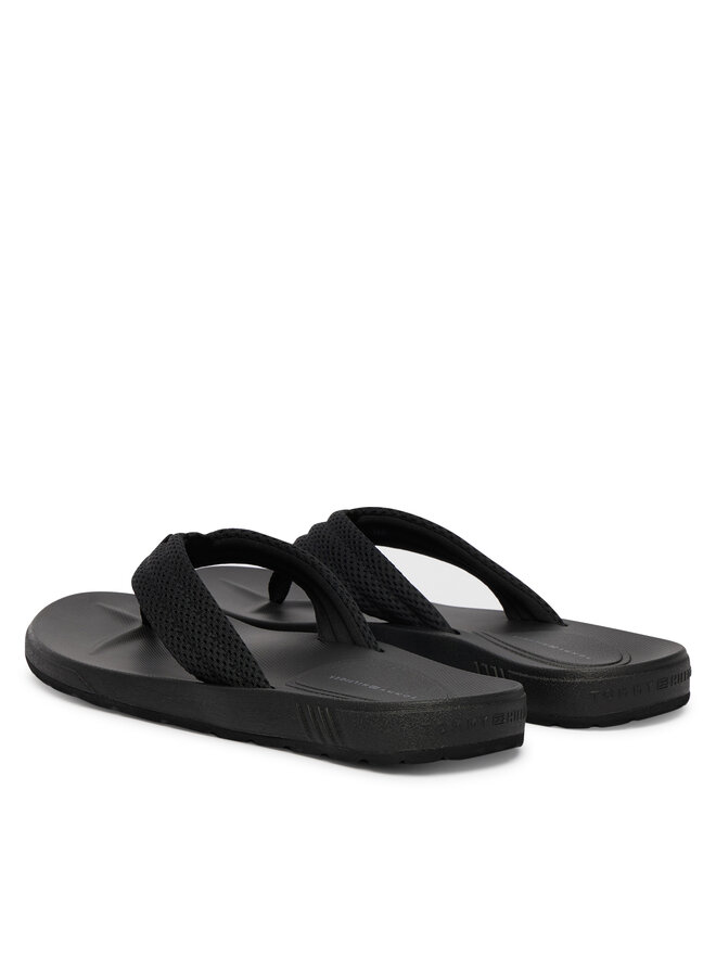 Tommy Hilfiger Zehentrenner Tommy Hilfiger Molded Padded Hilfiger B Sandal FM0FM05901 Schwarz