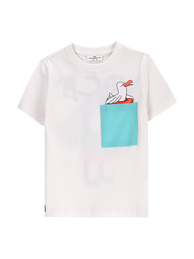 Coccodrillo Coccodrillo T-Shirt WC5143201HBK Εκρού Regular Fit