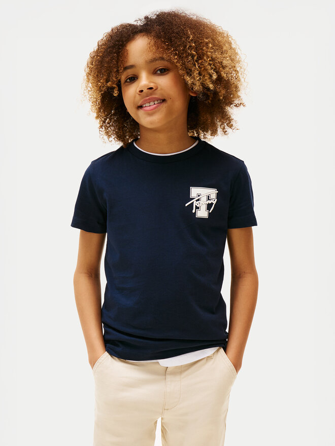 Tommy Hilfiger Tommy Hilfiger Póló Varsity Graphic KB0KB09868 Sötétkék Regular Fit