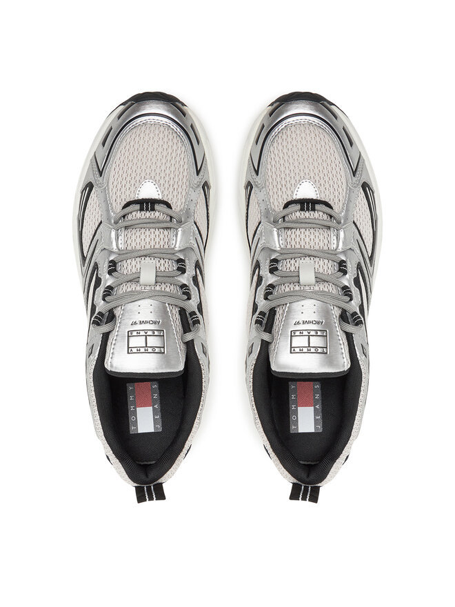 Tommy Jeans Sneakersy Tommy Jeans Archive'97 Metallic EM0EM01572 Czarny