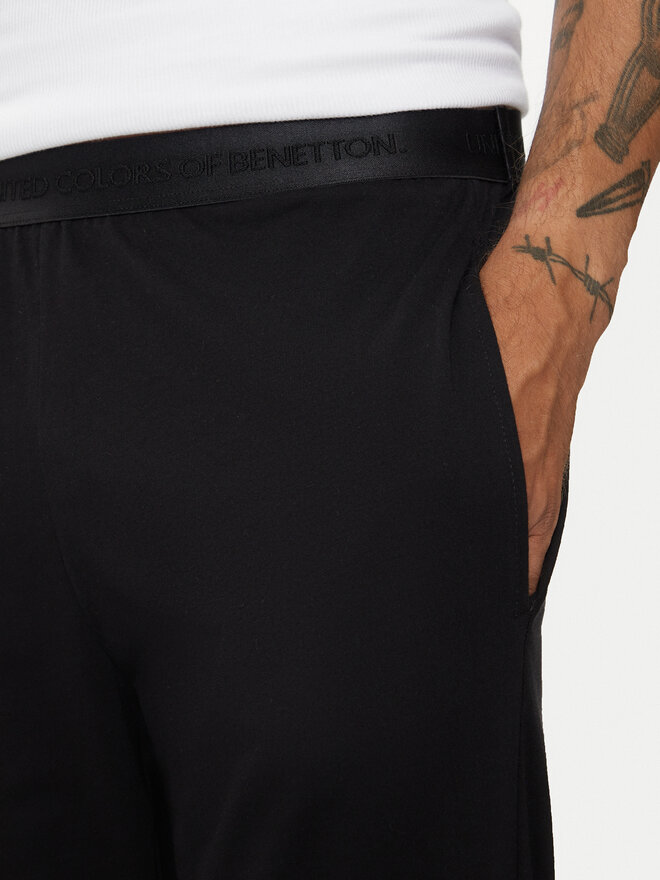 United Colors Of Benetton United Colors Of Benetton Pidžama hlače 30964F00G Crna Regular Fit