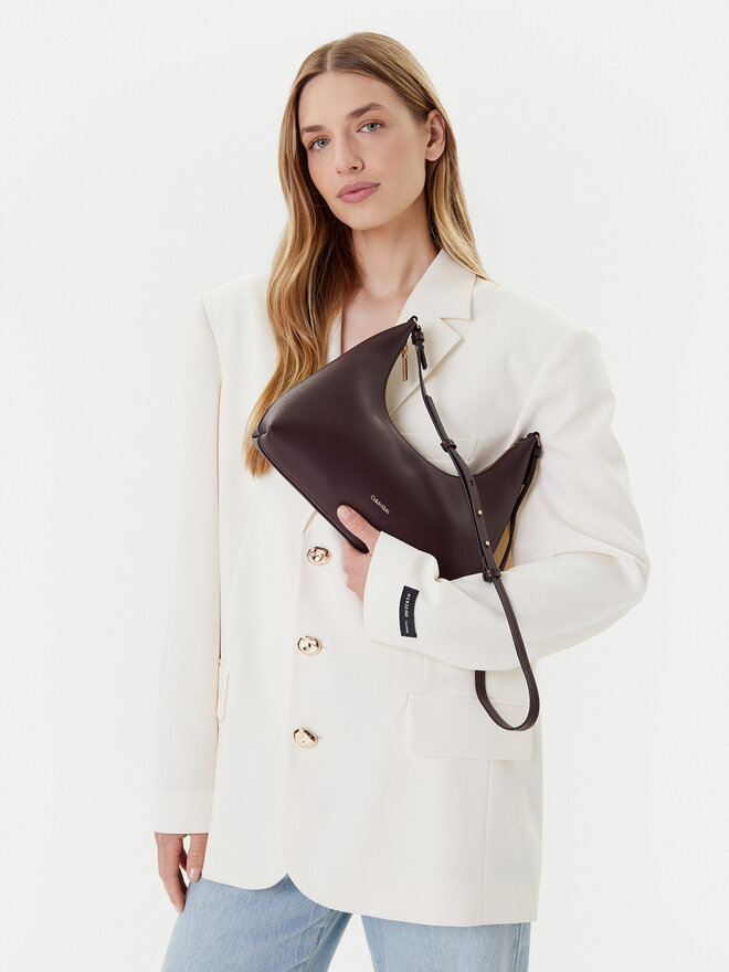 Calvin Klein Kabelka Calvin Klein Foil Logo Conv Shoulder Bag LV04F3272G Bordó